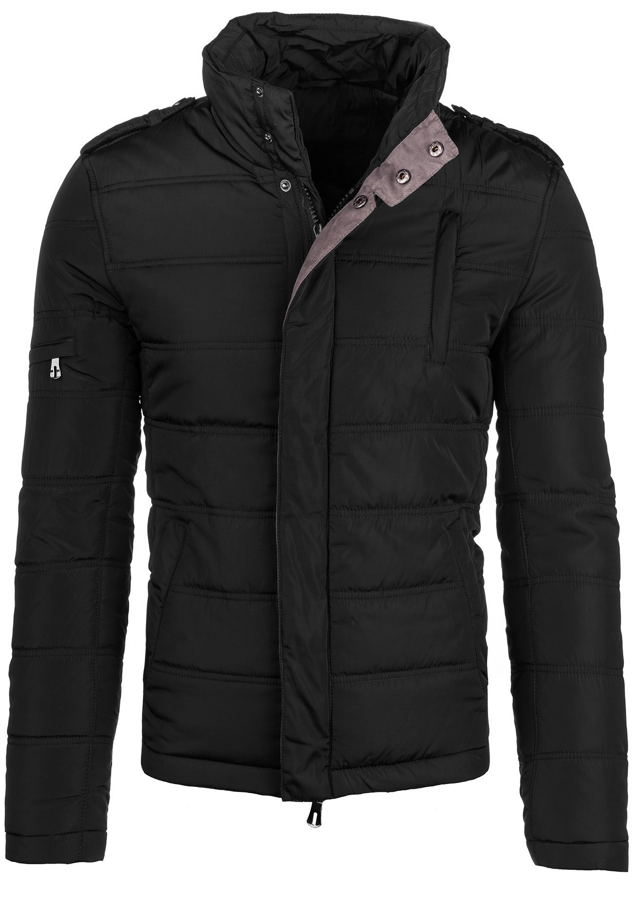 2021 Winter New Men's Robe Slim fit Stand up Collar Thick Warm Cotton Jacket_voghion.com