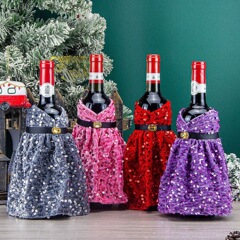 クリスマス装飾品クリスマス酒瓶カバー欧米の国境を越えた新製品ベルベットの明るいスカートの酒カバーレストランの装飾