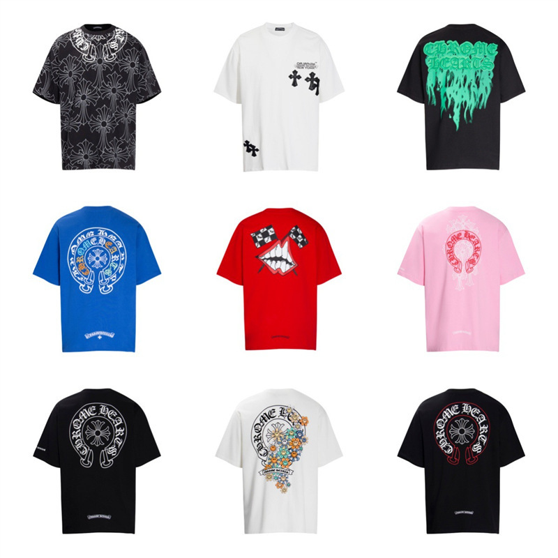 Cross-Border Export New Style Correct Version Summer Short-Sleeved European and American Men's and Women's T-Shirt Printed Tops Fashionable and Loose