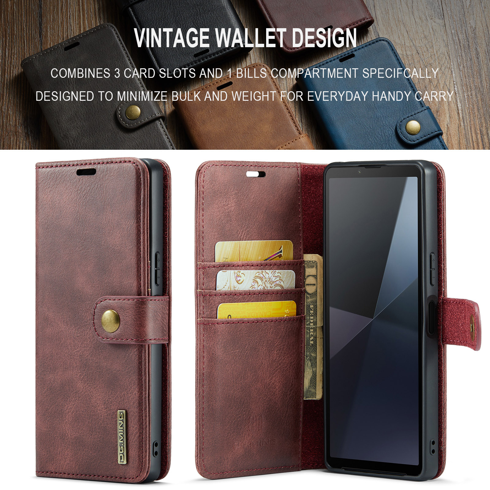 For Sony Xperia 10 VI Mobile Phone Case Xperia 1 VI 2-in -1 Split Leather Case 2024_voghion.com