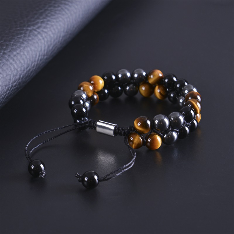 38g Weight Bracelets Classification 1 Piece Quantity Daily Occasion Agate Material Gradient Color Pattern Women'S Gender Beaded Design Retro Style Retro Gradient Color Agate Beaded Bracelets 1 Piece 4