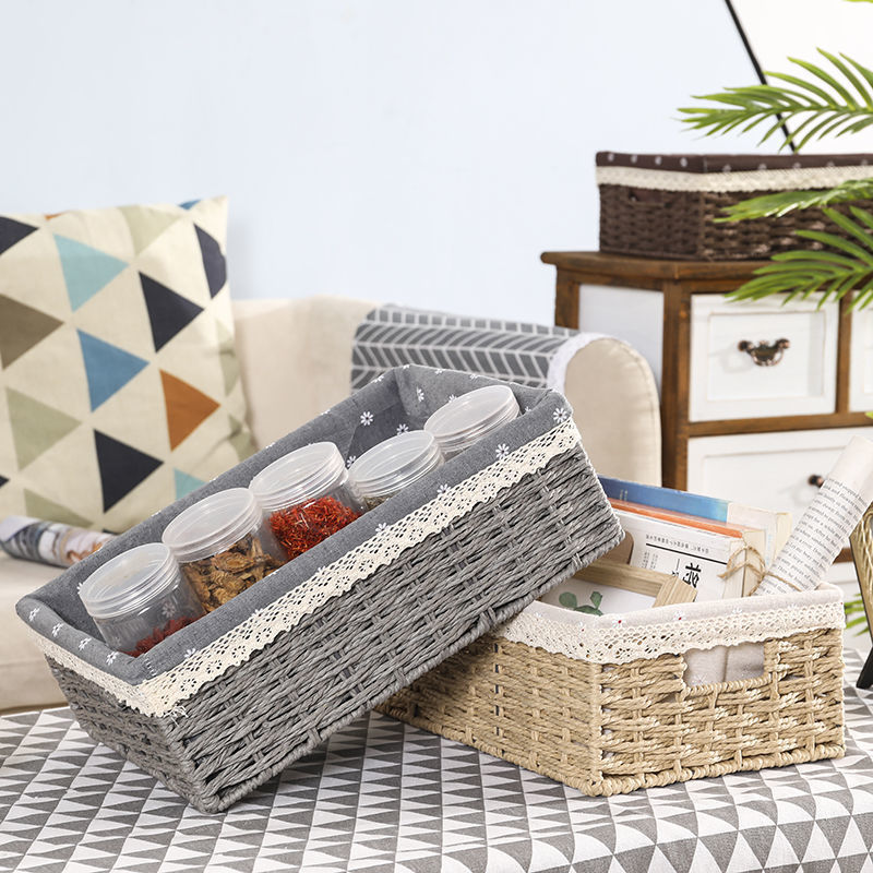 Wicker weave a living room desktop Storage baskets kitchen hotel supermarket TOILET storage box Mall hotel storage box