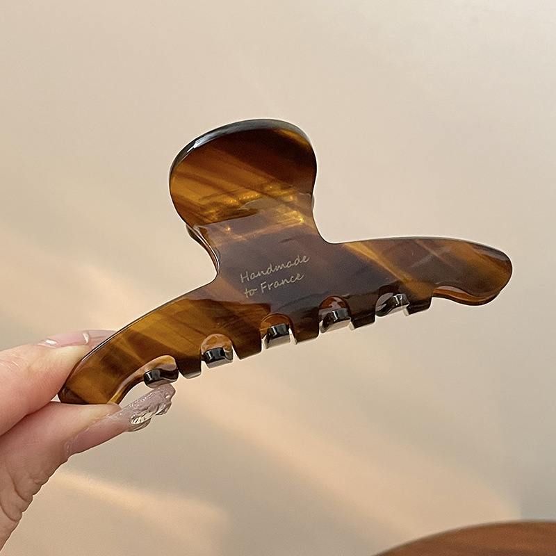 Clip de agarre de ácido acético para mujer, horquilla de disco en la parte posterior de la cabeza, rojo de red, nuevo clip de tiburón 2025, horquilla de alta gama, tocado