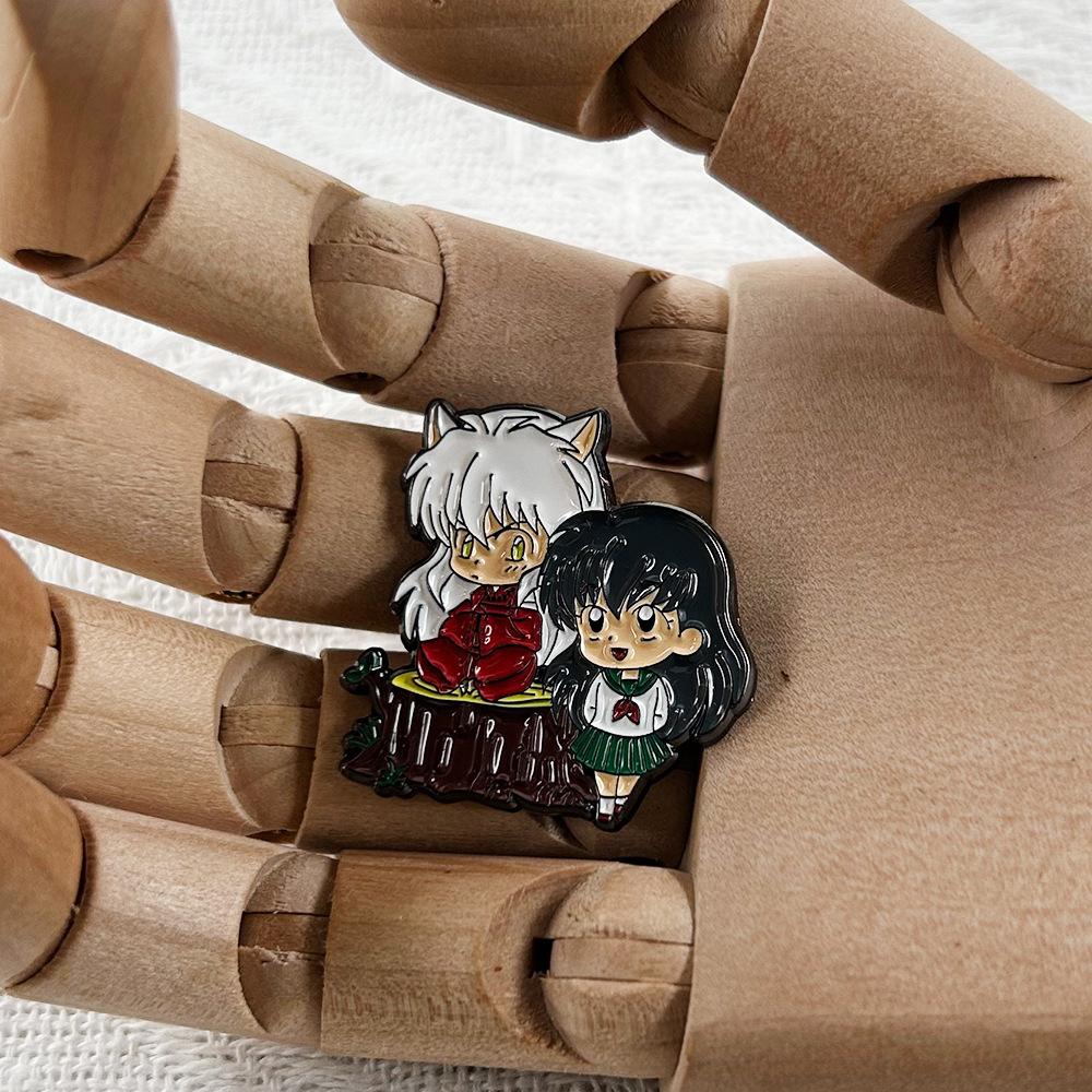 Classic Anime Character Brooches, Couple Enamel Pins, Cute Cartoon Character Badges, Decorative Accessories, Fun Gifts