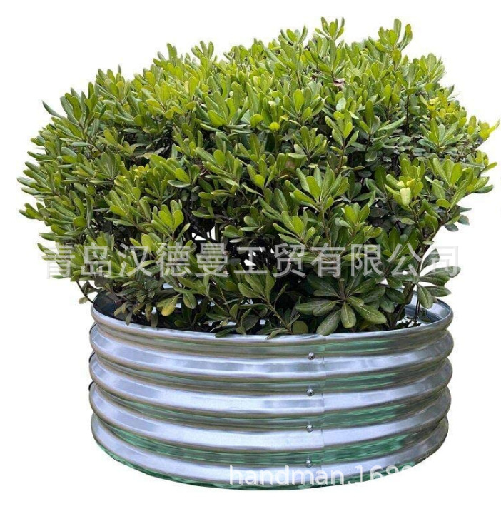 Source supply round galvanized plate iron bed flower garden garden…