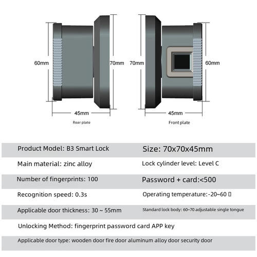 New Tuya tuya lock ttlock spherical wooden door fingerprint password swipe card apartment B&B fingerprint lock