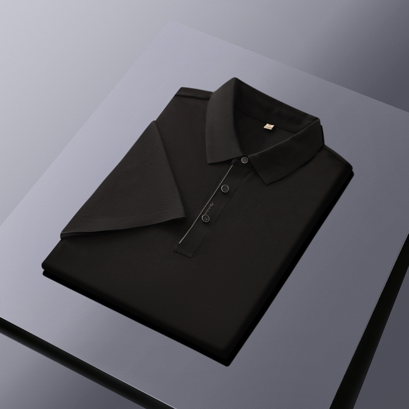 50 amoniaco líquido mercerizado algodón polo camisa personalizada de alta calidad ropa de oficina ropa de trabajo camisa cultural impresión bordada LOGO