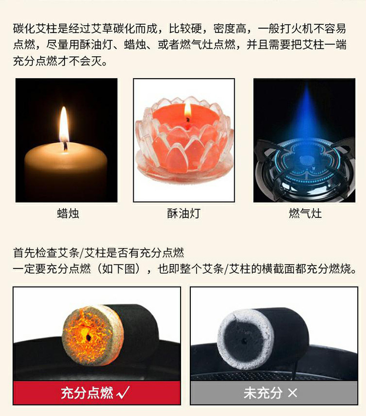 Smokeless Moxa Sticks Ai Zhu 1.8x2.7cm Solid Moxibustion Cones for Body Warming Therapy 54 Pieces overview