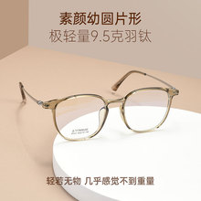 韩系高级感ins风超轻素颜学生眼镜架一体式鼻托眼镜框丹阳眼镜男