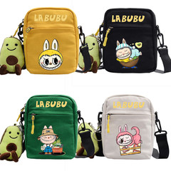 LABUBU キャンバスバッグ LABUBU 周辺小型スクエアバッグ 人形 ナイロンキャンバス 軽量 シンプル 万能 クロスボディバッグ