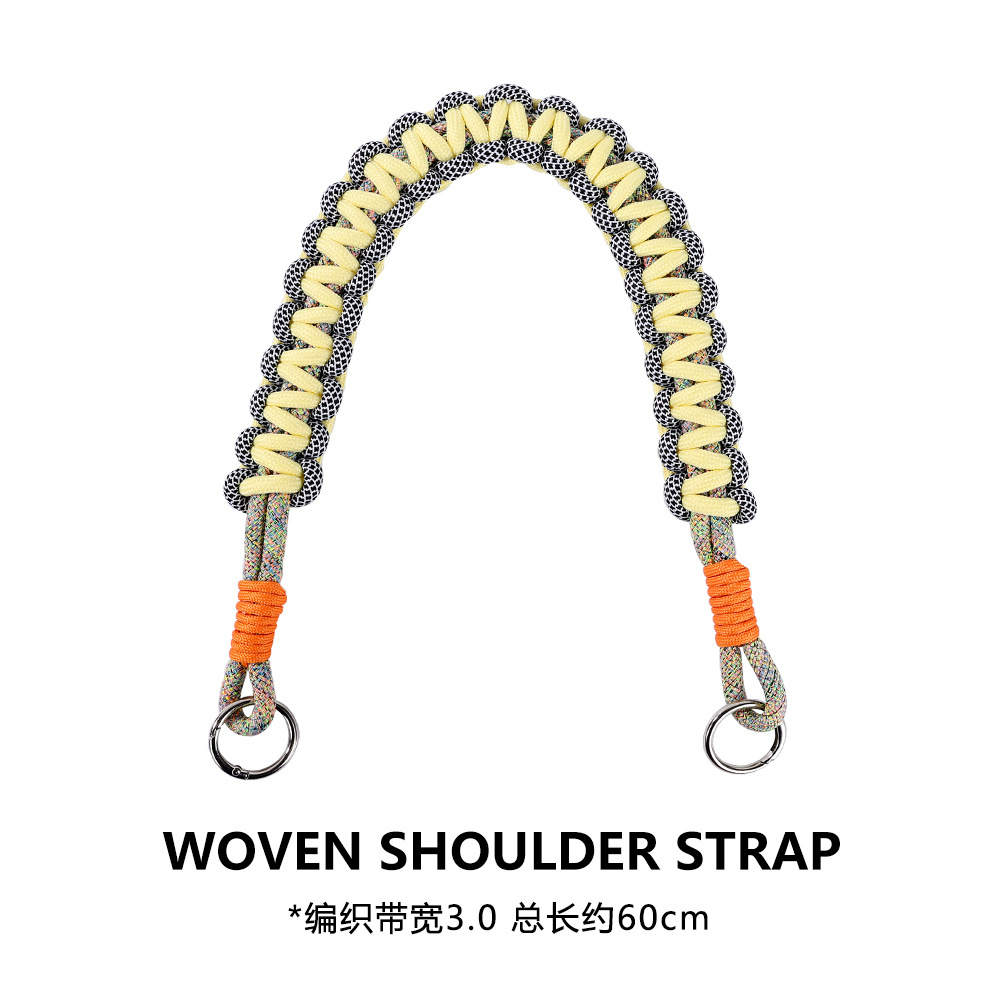 Black and white and cream woven shoulder strap·Fully knitted style
