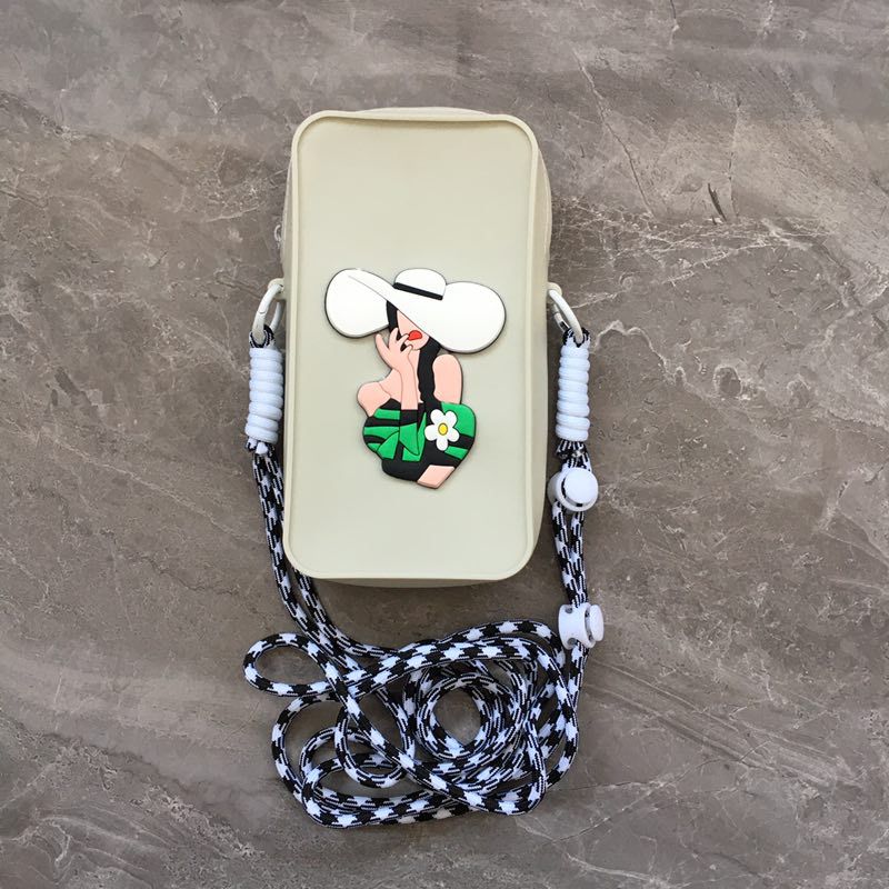 Silikon-Handytasche, Cartoon-Umhängetasche, tragbare Geldbörse, niedliche Mini-Schultertasche für Schülerinnen, Stress-Relief-Bubble-Tasche