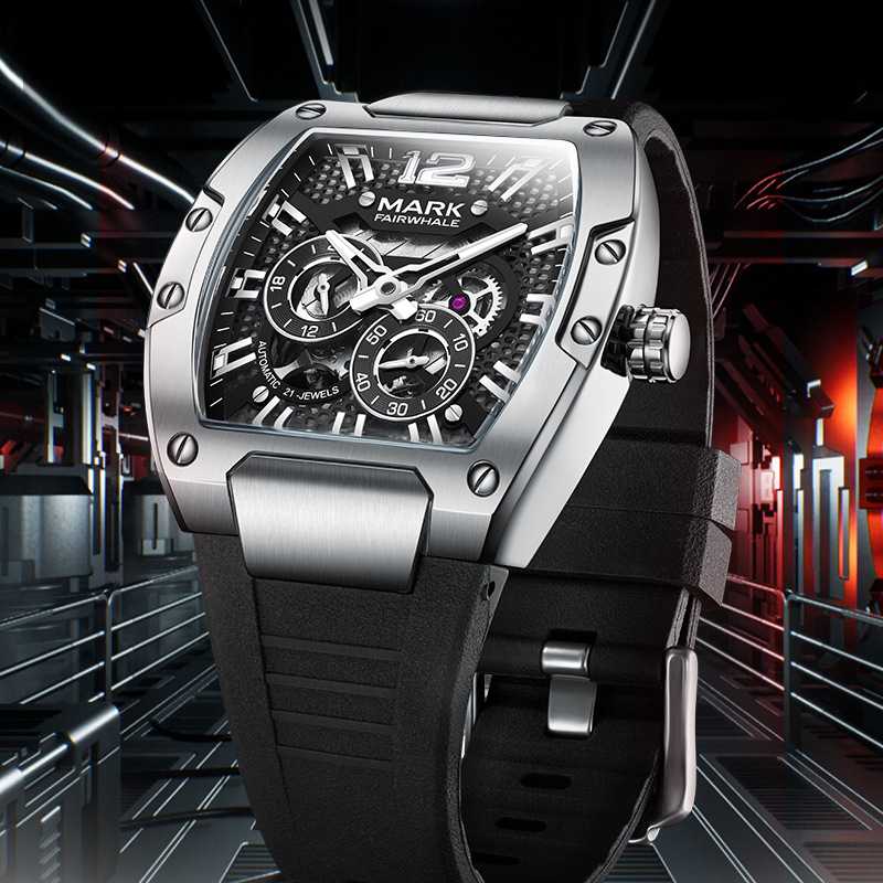 Mark Waffee Mark Fairwhale Brand Watch Men's Automatic Mechanical Watch Luminous Waterproof Multi-function Watch