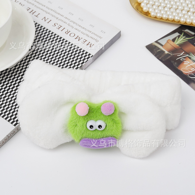 Corea del Sur de dibujos animados banda de pelo diadema para las niñas cara de lavado banda de pelo lindo oso de peluche cabeza estrella banda de pelo al por mayor