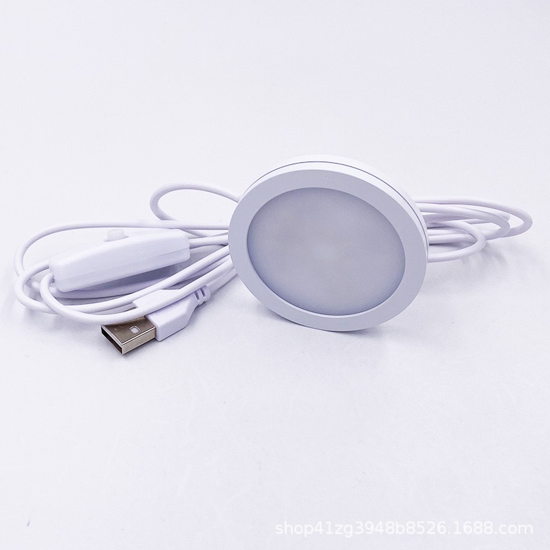 Luz de aleación de aluminio ultrafina redonda USB Super brillante 5V LED de bajo voltaje aluminio modelo de impresión 3D gabinete de decoración estantería de vino