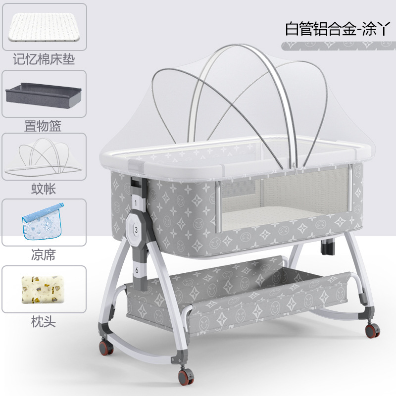 Venta al por mayor cuna recién nacido cama costura cama grande bebé cama para niños cama bb cuna cama multifuncional móvil plegable