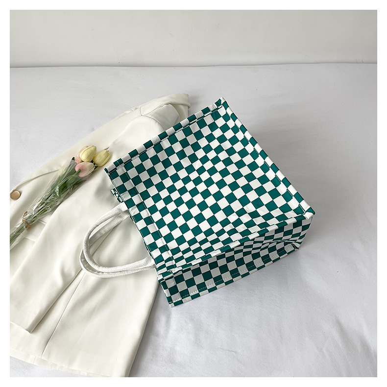 Large-capacity single-shoulder tote bag 2024 new style fashionable and textured trendy handbag for commuting and casual use, large checkered bag for women undefined