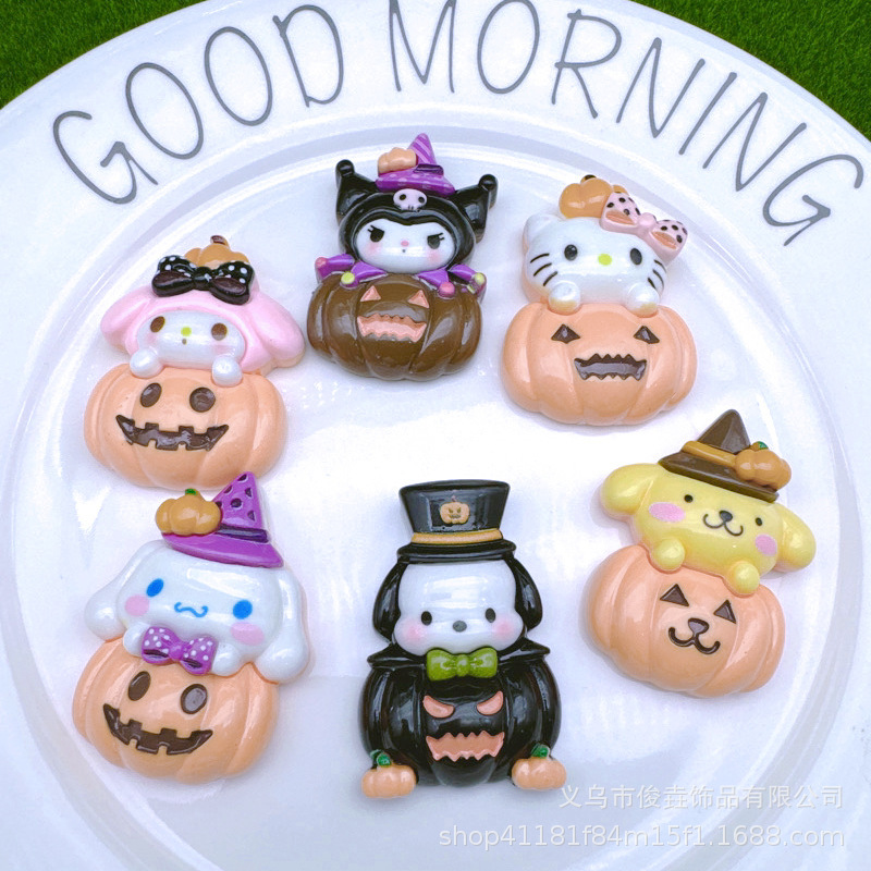 アニメ樹脂部品ハロウィーンシリーズdiyクリームゴムアクセサリーヘアクリップ冷蔵庫ケースケース装飾部品|undefined