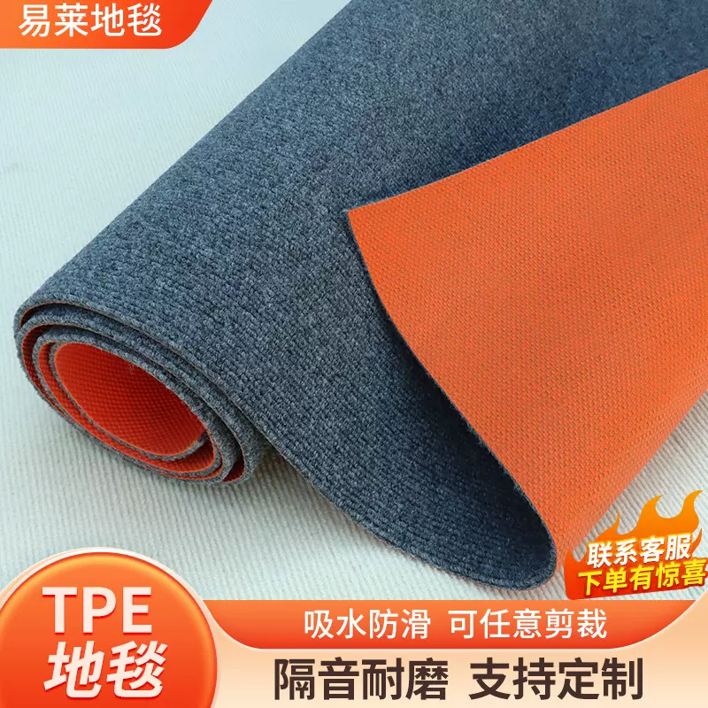 TPE防滑地毯灰色吸水垫子家用楼梯卧室全铺商用厨房门口隔音地毯