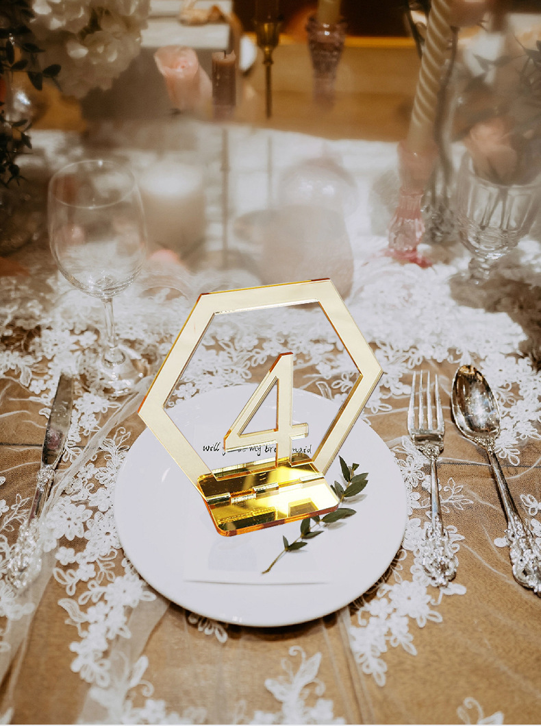 Elegant Acrylic Table Number