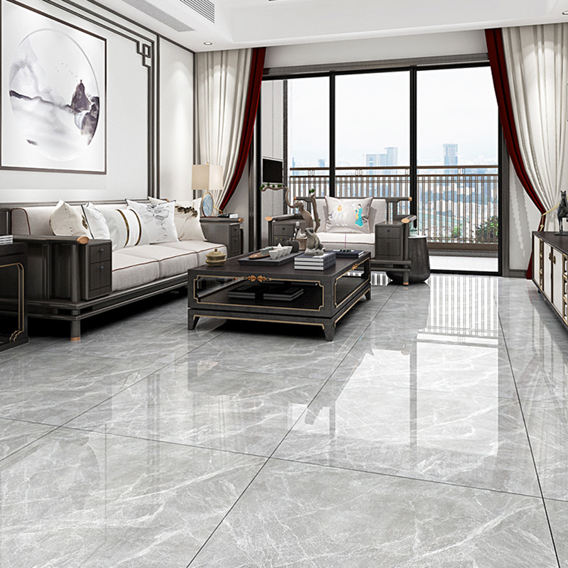 Grey full-body marble tiles 800x 800 living room non-slip wear-resistant floor tiles background wall tiles glazed floor tiles