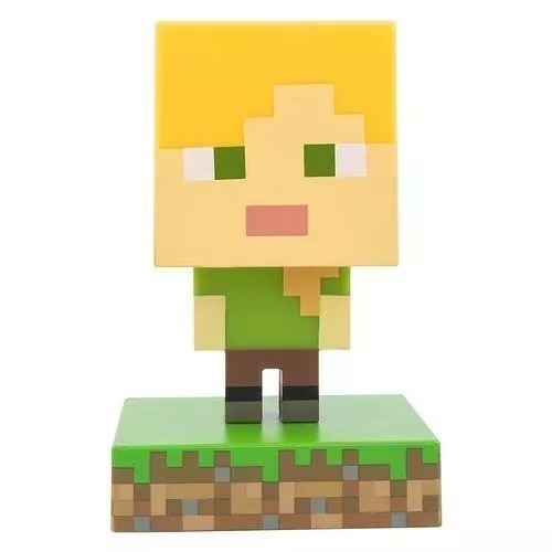 私の世界のマインクラフトのゲームの周辺の狐の形の小さい夜の明かりのたいまつの鉱石の明かりの置物|undefined