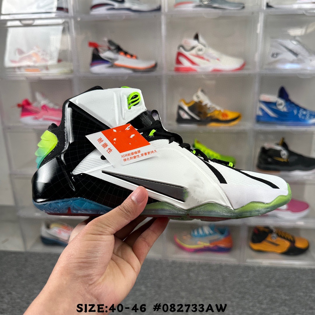 Fábrica transfronteriza LEBRON 12 P.S. ELITE James 12 generación anti-desgaste anti-deslizante amortiguador zapatillas de baloncesto masculinas y femeninas image 9