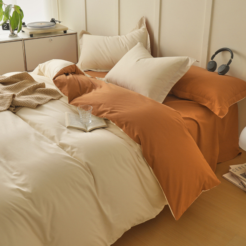 Alta gama A clase 100 algodón molido cuatro piezas para engrosar sábanas de algodón cubierta de cama caliente de otoño y invierno cuatro piezas