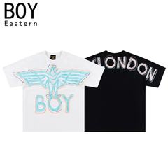 BOY潮牌正确版本25春夏老鹰翅膀logo叠色时尚圆领短袖男女同款T恤
