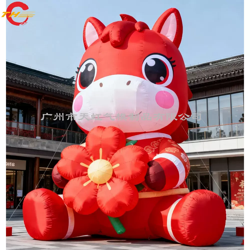 马年气模定制吉祥物卡通充气大型加工定制充气卡通气模