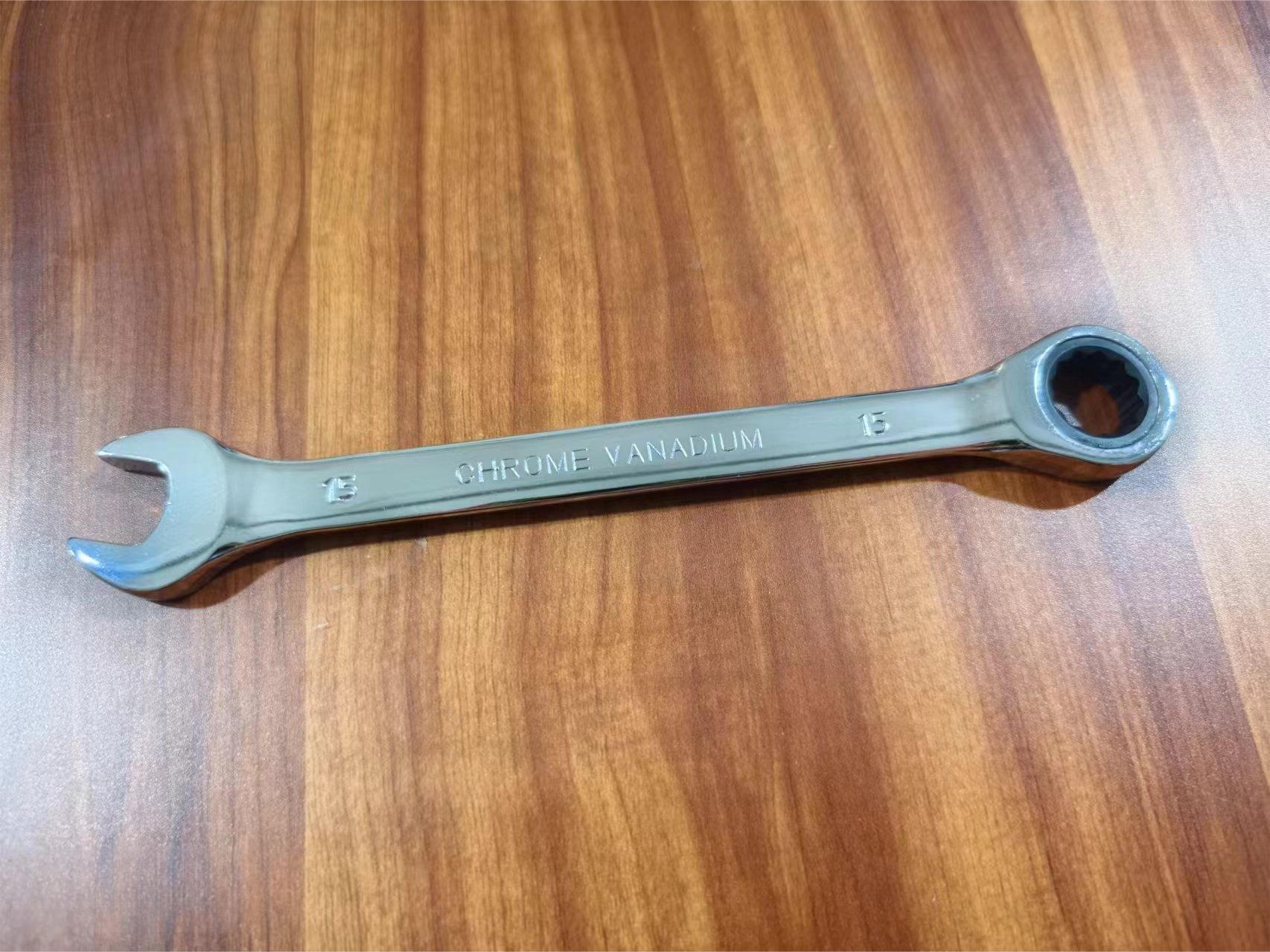 Llave de trinquete rápida de grado industrial, acero puro forjado, antioxidante, galvanizado, brillante, llave de doble propósito de 72 dientes, acero al cromo vanadio