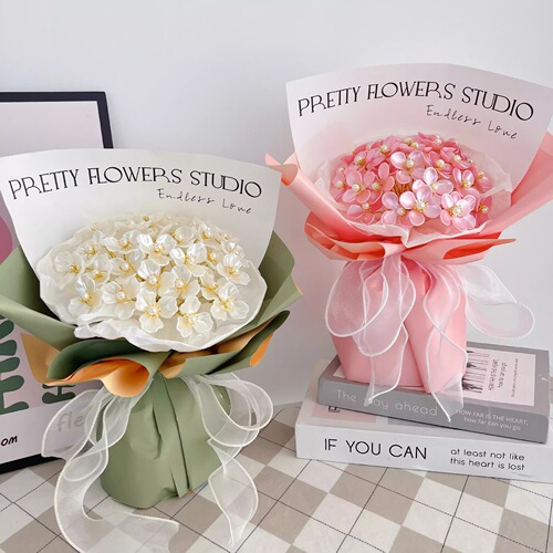 Mother's Day gift DIY handmade imitation pearl hand bouquet material package for mom girlfriend 520 
