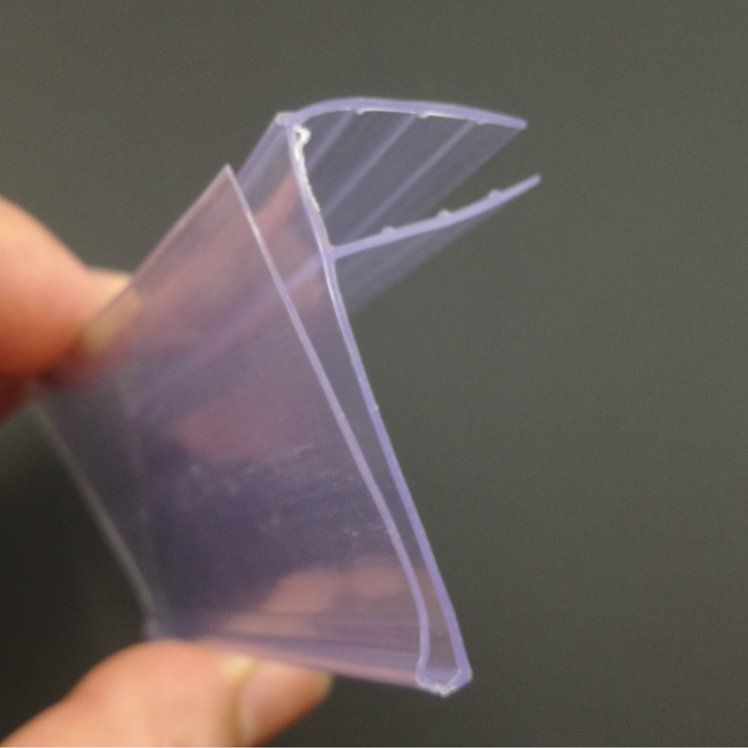 超市货架标签商品标价条药店透明PVC价格玻璃层板机加工条上卡