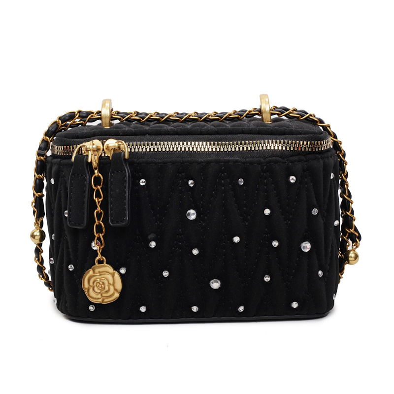 Bagos de caja transfronterizos de alto nivel de fragancia para mujeres 2025 nuevo estilo transfronterizo de cadena de diamante de alta moda bolso de hombro