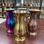 花瓶摆件样板房别墅客厅插花装饰简约现代餐厅餐桌创意不锈钢花瓶