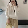 新款秋冬翻领套头毛衣