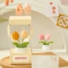 【Sunny Orange】2-head tulip bouquet ornament