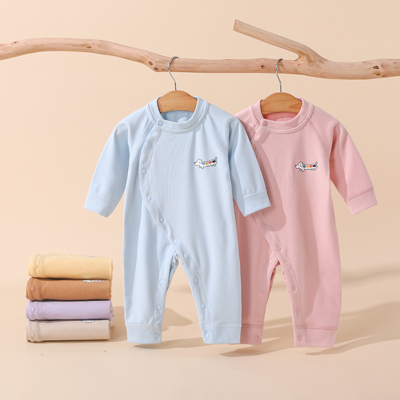 Baby Pajamas Spring & Fall German Velvet Newborn Onesies Thermal Intimates Baby Clothes Fleece-Lined Thickeneded Autumn and Winter