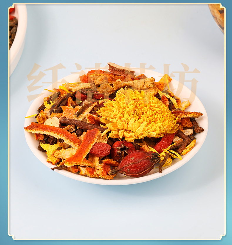 Dandelion Goji Herbal Tea 120g Dried Flower Tea Blend Pu Gong Ying Gou Qi Sugar Free in use