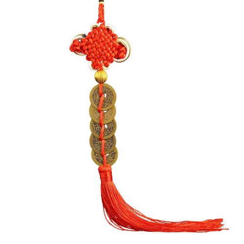 Copper gourd Five Emperors Coin wholesale Chinese Knot Five Emperors Coin gourd car pendant car hanging pendant tourist attraction street stall