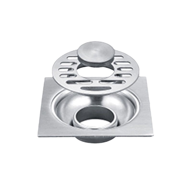 Desagüe de piso cuadrado de acero inoxidable ingeniería doméstica desodorante piso desagüe baño lavadora de doble propósito a prueba de insectos al por mayor