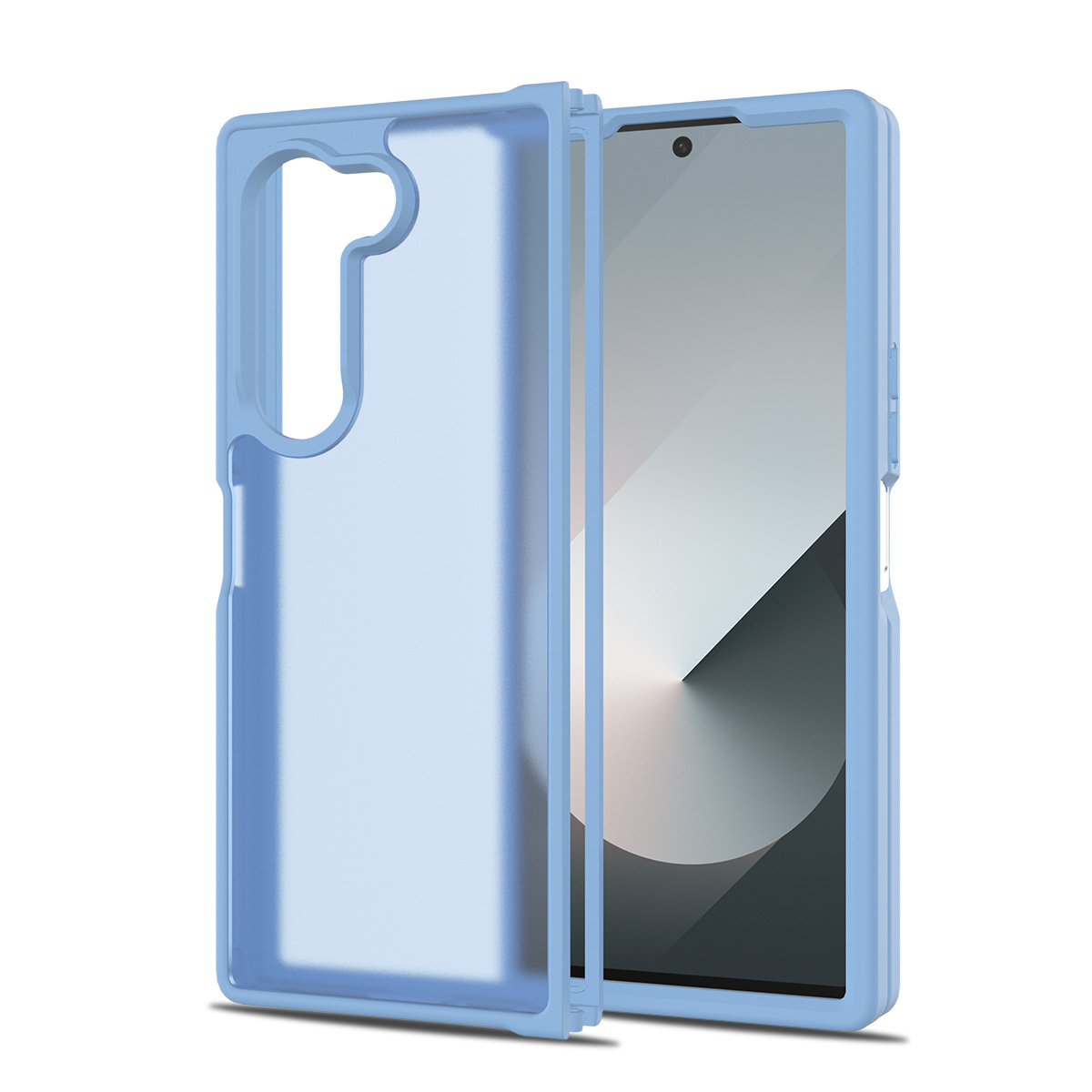 MOQ50 para Samsung Z Fold 6 Silver Shield Skin Touch Phone Case PC 2 en 1 Case TPU a prueba de caídas al por mayor