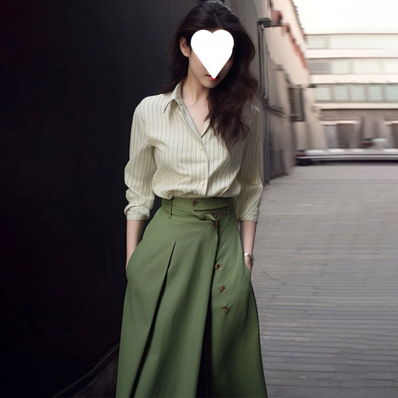 薄荷曼波风绿色女套装2025年新款多巴胺秋天小衫厅里厅气绝美上衣|undefined