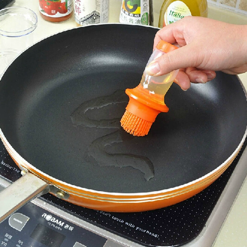 Оригинальная силиконовая кухонная кисточка ASVEL, кисть для барбекю, жаропрочная кисточка для выпечки, выдавливающаяся