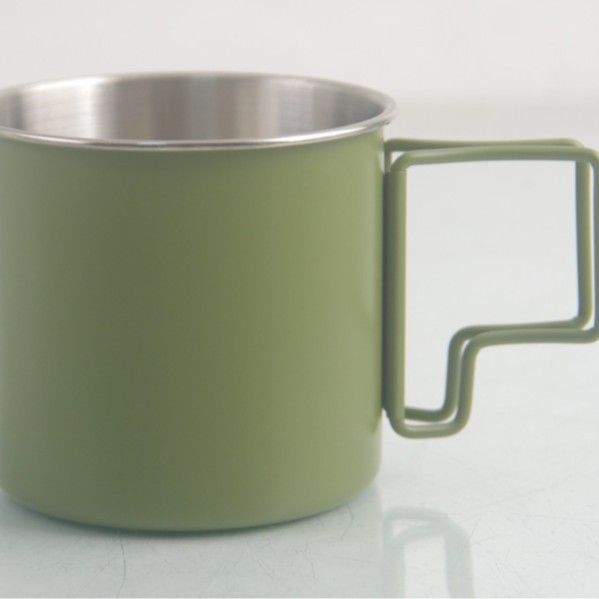 새로운 8CM 컵 밀리터리 그린(새 핸들)