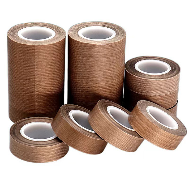 Cinta de teflón PTFE marrón personalizada, resistente a altas temperaturas, para sellado de máquinas, aislamiento térmico, resistente al desgaste, ignífuga.