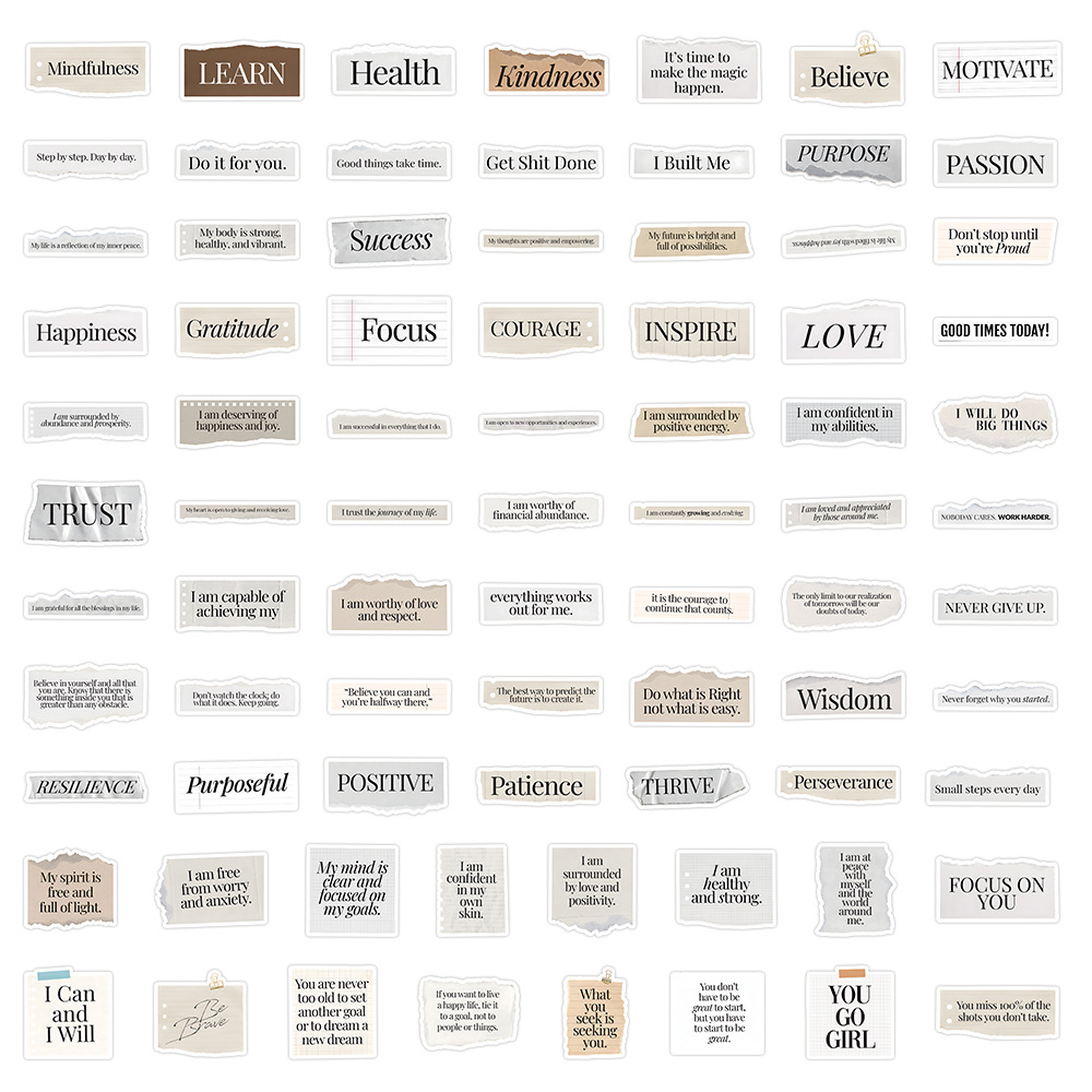 Learning, School Occasion 1 Set Letter Learning School Pp Synthetic Paper Adhesive Sticker Retro Simple Style Stickers