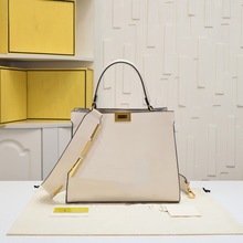 跨境女包牛皮F家Peekaboo X-lite手提包真皮女包斜挎包老花小猫包