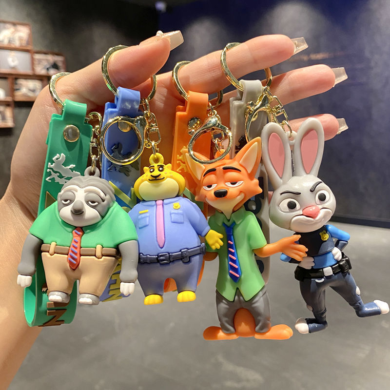 Creative Zootopia Keychain Pendant Cute Cartoon Judy Nick Couple Bag Pendant Small Gift