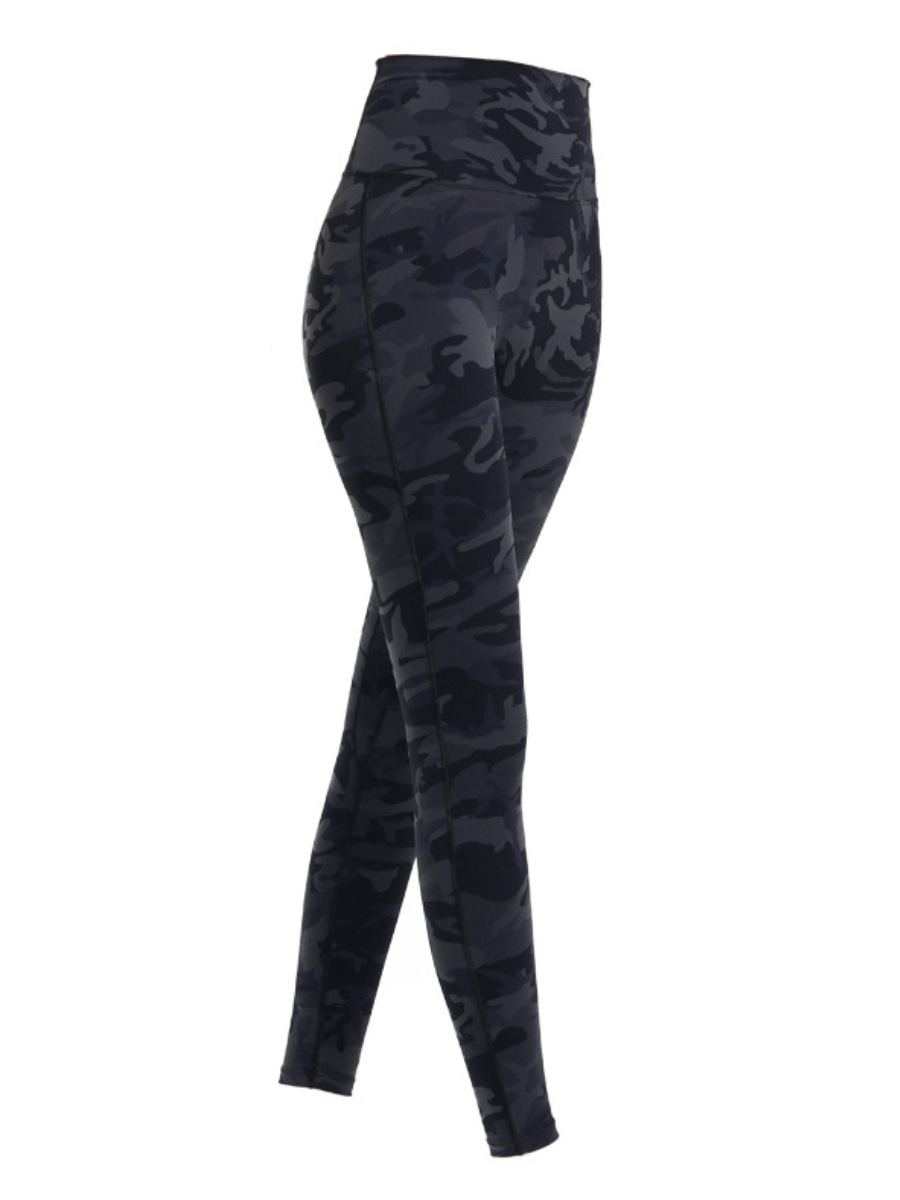Pantalones de fitness de levantamiento de cadera de cintura alta europeos y americanos para mujeres nuevo camuflaje de secado rápido medias deportivas pantalones de yoga de entrenamiento de primavera